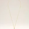 Collar con colgante «2» de latón dorado martillado Collar con colgante «2» de latón dorado martillado