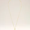 Collar con colgante «3» de latón dorado martillado