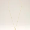 Collar con colgante «8» de latón dorado martillado