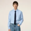 Corbata de seda granadina azul