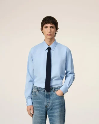 Corbata de seda granadina azul