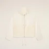 Cortavientos de nailon blanco con cremallera Cortavientos de nailon blanco con cremallera