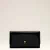 Cuero de vaca negro Cartera Paris Paris Continental Cuero de vaca negro Cartera Paris Paris Continental