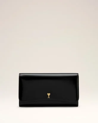 Cuero de vaca negro Cartera Paris Paris Continental