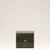 Cuero de vaca verde Cartera compacta Paris Paris Cuero de vaca verde Cartera compacta Paris Paris