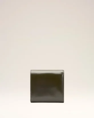 Cuero de vaca verde Cartera compacta Paris Paris