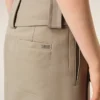 Falda cruzada de algodón beige Falda cruzada de algodón beige