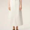 Falda larga de algodón blanco Falda larga de algodón blanco