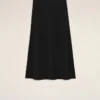 Falda larga trapecio de confección sastrera en mezcla de lino negro Falda larga trapecio de confección sastrera en mezcla de lino negro