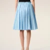 Falda midi Corolla de algodón azul Falda midi Corolla de algodón azul