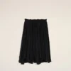 Falda midi Corolla de mezcla de seda negra Falda midi Corolla de mezcla de seda negra