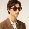 Gafas de sol de acetato marrón 75006 Gafas de sol de acetato marrón 75006