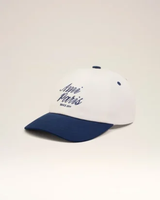 Gorra Ami Paris de algodón bicolor azul y blanco