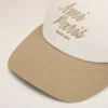 Gorra Ami Paris de algodón bicolor beige y blanco Gorra Ami Paris de algodón bicolor beige y blanco