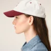 Gorra Ami Paris de algodón bicolor rojo y blanco Gorra Ami Paris de algodón bicolor rojo y blanco