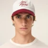 Gorra Ami Paris de algodón bicolor rojo y blanco Gorra Ami Paris de algodón bicolor rojo y blanco
