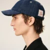 Gorra con parche lateral Ami Paris de denim azul Gorra con parche lateral Ami Paris de denim azul