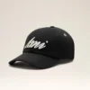 Gorra de algodón negro con parche de fieltro Ami Gorra de algodón negro con parche de fieltro Ami