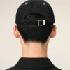 Gorra de algodón negro con parche de fieltro Ami Gorra de algodón negro con parche de fieltro Ami