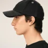 Gorra de algodón negro con parche de fieltro Ami de Coeur Gorra de algodón negro con parche de fieltro Ami de Coeur