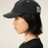 Gorra de denim negro con parche lateral Ami Paris Gorra de denim negro con parche lateral Ami Paris