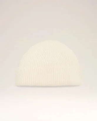 Gorro de lana blanca con etiqueta de cuero Ami Gorro de lana blanca con etiqueta de cuero Ami