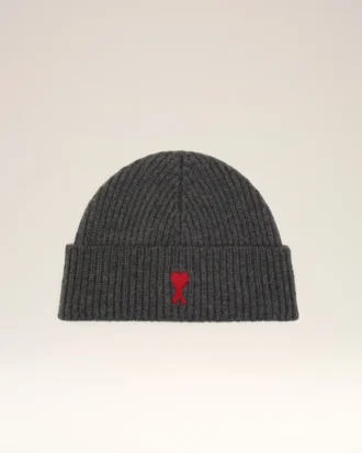 Gorro de lana gris con Ami de Coeur en contraste