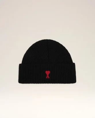 Gorro de lana negro con Ami de Coeur en contraste