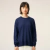 Jersey Ami de Coeur Sweater de cuello redondo en lana fina azul