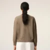 Jersey Ami de Coeur Sweater de cuello redondo en lana y algodón beige