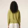 Jersey Ami de Coeur Sweater de cuello redondo en lana y algodón verde