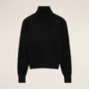 Jersey de cuello alto Ami de Coeur de lana negra Jersey de cuello alto Ami de Coeur de lana negra