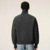 Jersey de cuello alto de lana gris con «Ami de Coeur» en contraste Jersey de cuello alto de lana gris con «Ami de Coeur» en contraste