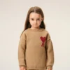Jersey de cuello redondo Ami de Coeur de lana marrón Jersey de cuello redondo Ami de Coeur de lana marrón