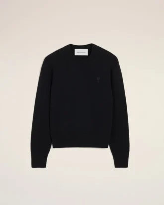 Jersey de cuello redondo Ami de Coeur de lana negra