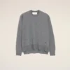 Jersey de cuello redondo de lana fina gris Ami de Coeur Sweater