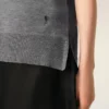 Jersey de cuello redondo de lana fina gris Ami de Coeur Sweater
