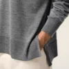 Jersey de cuello redondo de lana fina gris Ami de Coeur Sweater