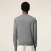 Jersey de cuello redondo de lana gris Ami de Coeur Sweater
