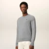 Jersey de cuello redondo de lana gris Ami de Coeur Sweater