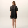 Minivestido trapecio de seda negro Minivestido trapecio de seda negro