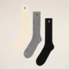 Pack de tres pares de calcetines negros Ami de Coeur de algodón Pack de tres pares de calcetines negros Ami de Coeur de algodón