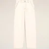 Pantalones anchos de algodón blanco Pantalones anchos de algodón blanco