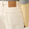 Pantalones anchos de algodón blanco Pantalones anchos de algodón blanco