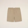 Pantalones cortos Ami de Coeur de algodón beige con cintura elástica Pantalones cortos Ami de Coeur de algodón beige con cintura elástica