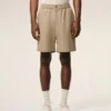 Pantalones cortos Ami de Coeur de algodón beige con cintura elástica Pantalones cortos Ami de Coeur de algodón beige con cintura elástica