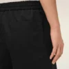 Pantalones cortos Ami de Coeur de algodón negro con cintura elástica