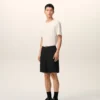 Pantalones cortos Ami de Coeur de algodón negro con cintura elástica