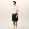 Pantalones cortos Ami de Coeur de nailon negro con cintura elástica y tachuelas