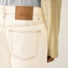 Pantalones cortos de algodón blanco de corte ancho Pantalones cortos de algodón blanco de corte ancho